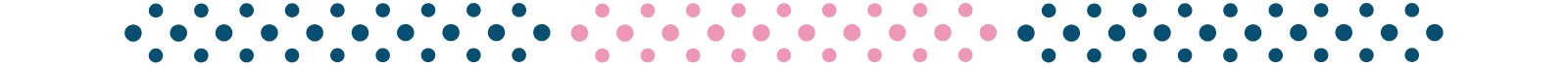 Blue and pink dots.