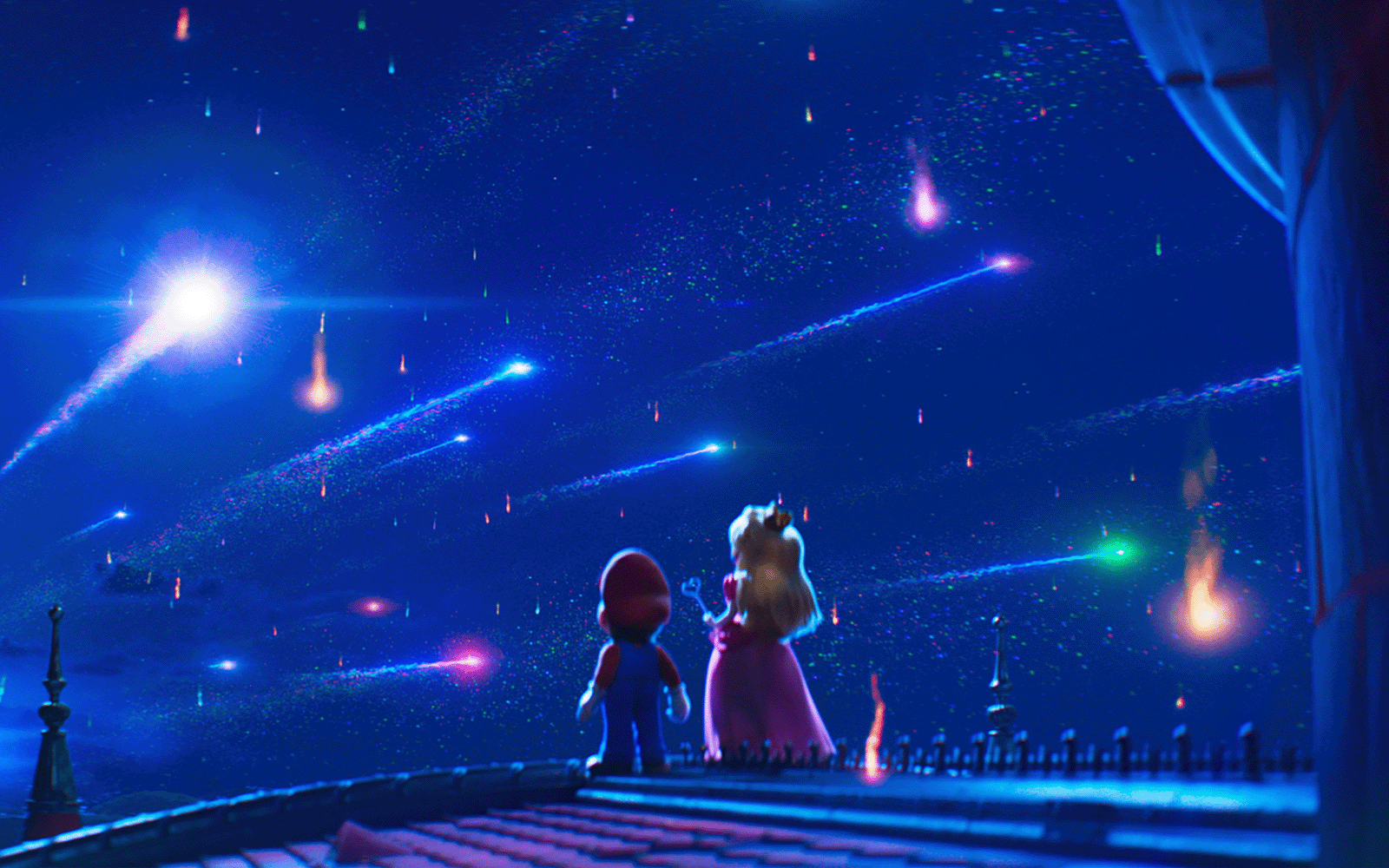 Movie still from the film Super Mario Galaxy.