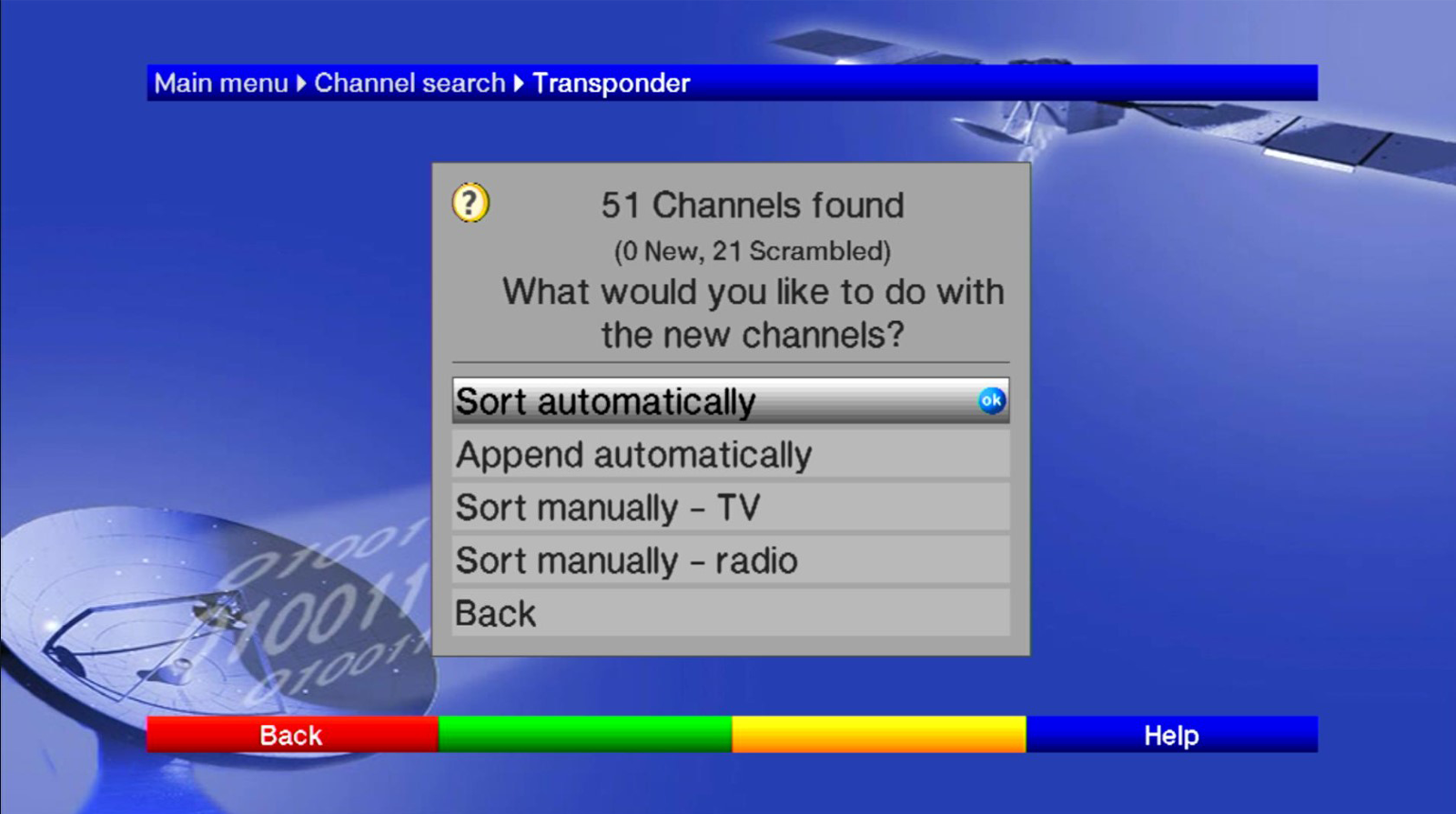 Screen grab from the BFBS TV set top box.