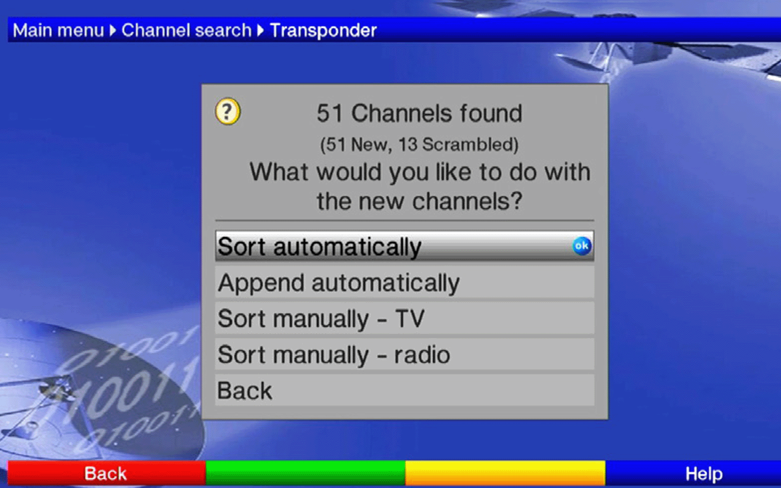 Screen grab from the BFBS TV set top box.