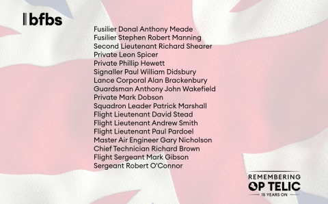 Memorial graphic for Op TELIC.