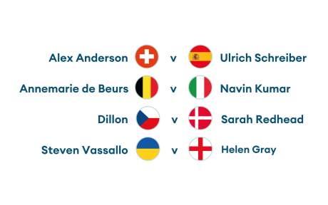 Updated Euro Stars Quarter Final fixtures for Euro 2020.