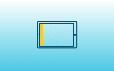 Digital icon of a tablet device.