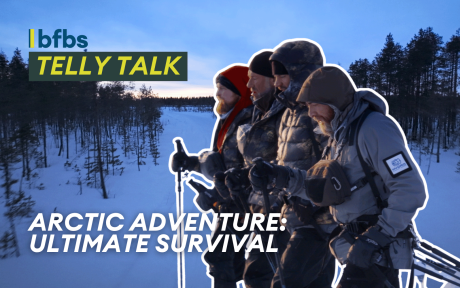 Cut out of Jason ‘Foxy’ Fox, Karl Hinett, Brian Wood (MC) and Aldo Kane on Project Fire & Ice.