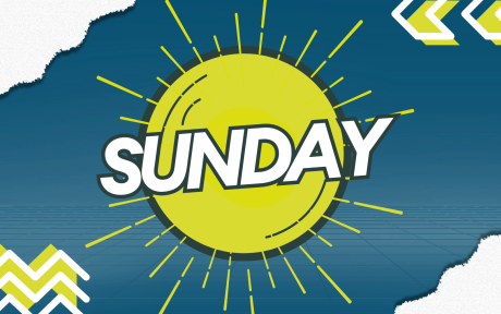 Digital artwork for the easter weekend on BFBS Radio. Text 'Sunday'.