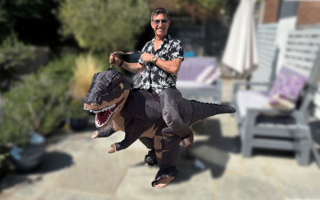 Photograph of Richard Hatch, one of the team members from the Dino Dash.