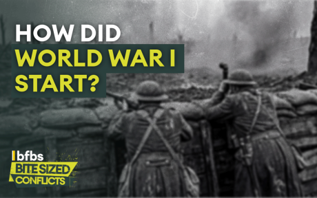 Photograph from World War 1, text 'How did World War 1 start?'.