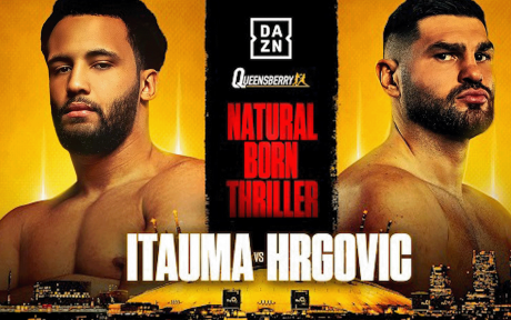 Itauma vs Hrgovic promotional poster.