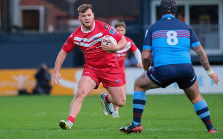 Action shot from an Inter services rugby match.